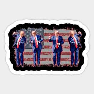 Trump Dance Pro Trump 2024 Trump President Maga 45 47 Sticker